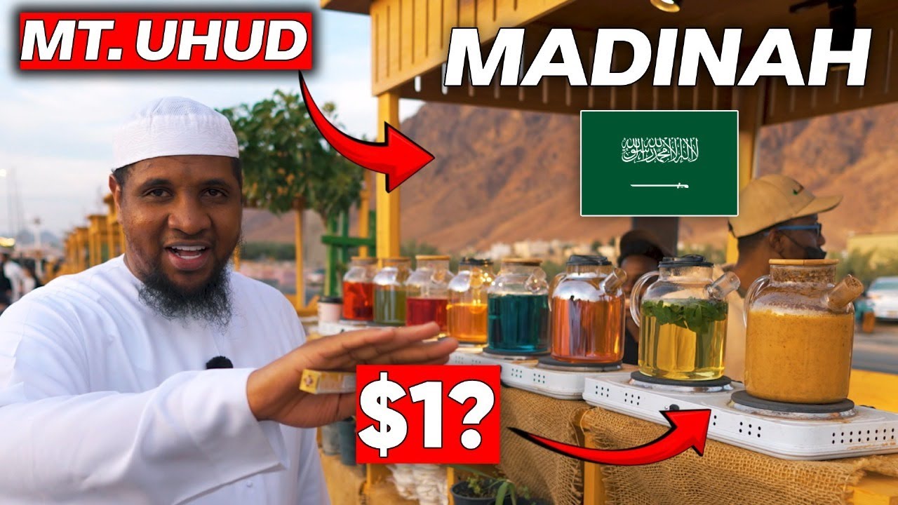 I Tried Madinah's BEST New Street Food Market! 🇸🇦 (Next To Mount Uhud⛰️)