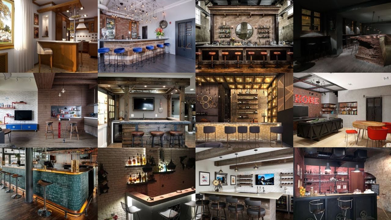 Барная стойка лофт Bar counter loft Интересные идеи лофт интерьеров Interesting loft interior ideas