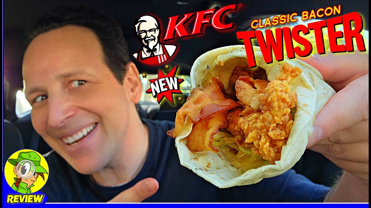 KFC® Classic Bacon Twister Review 👴🏻🥓🍗🌪️ Does The Pepper Mayo ROCK?! 🤔 Peep THIS Out! 🕵️‍♂️