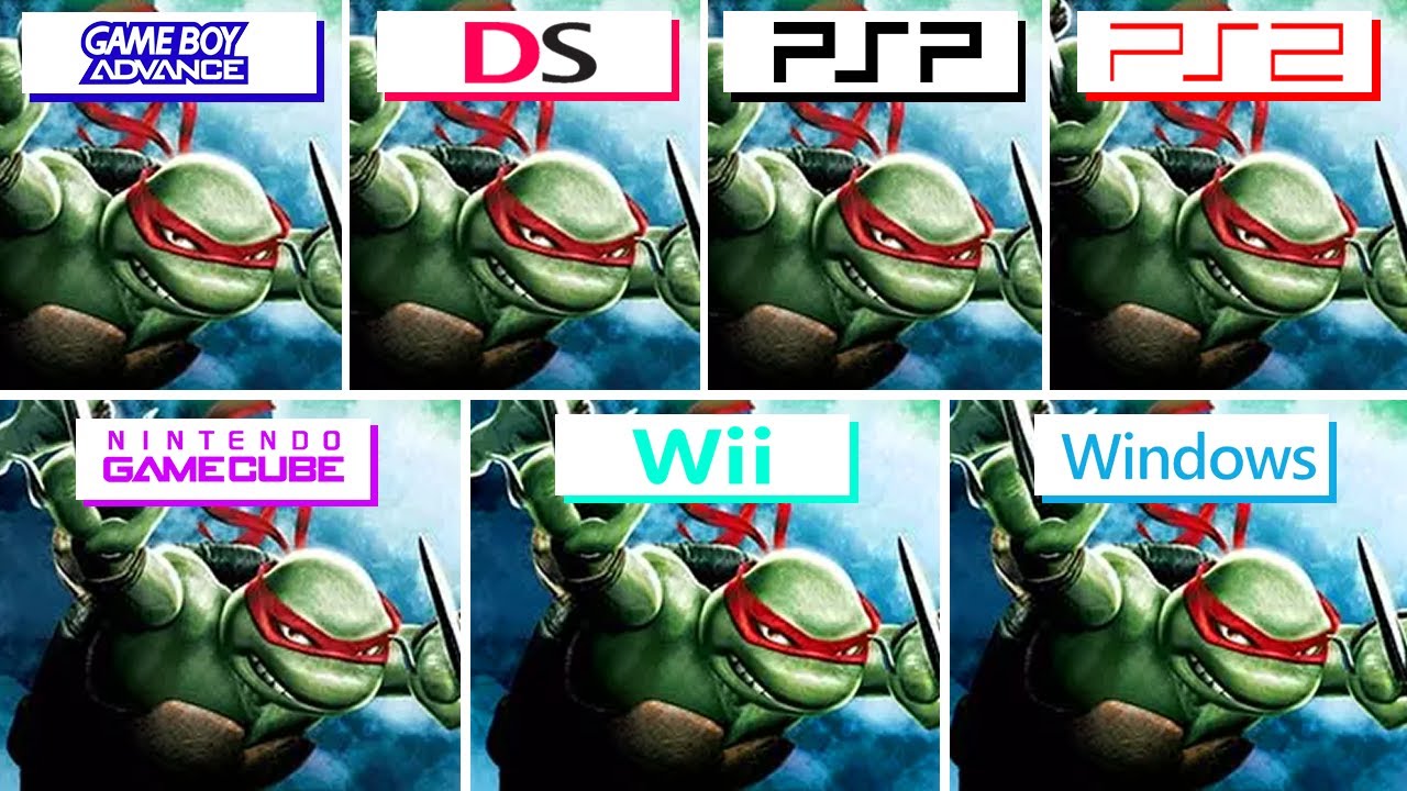 TMNT (2007) GBA vs DS vs PSP vs PS2 vs GameCube vs Wii vs PC [Graphics Comparison]