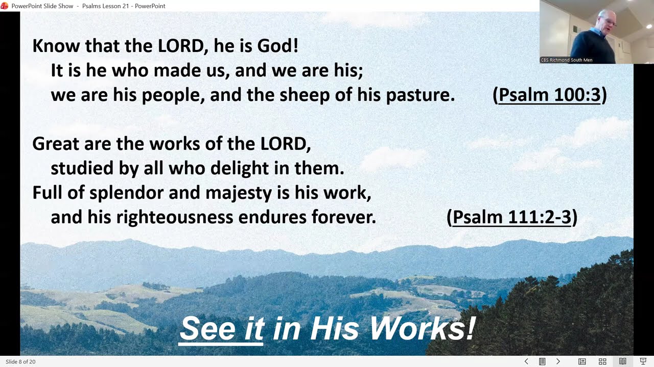 Psalms Lesson 21 from Rob G