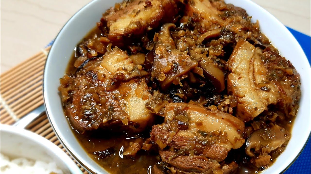 Tun Nyuk Singkawang [Cocok Buat Imlek]| Braised Pork Belly With Preserved Mustard Greens |Nael Onion