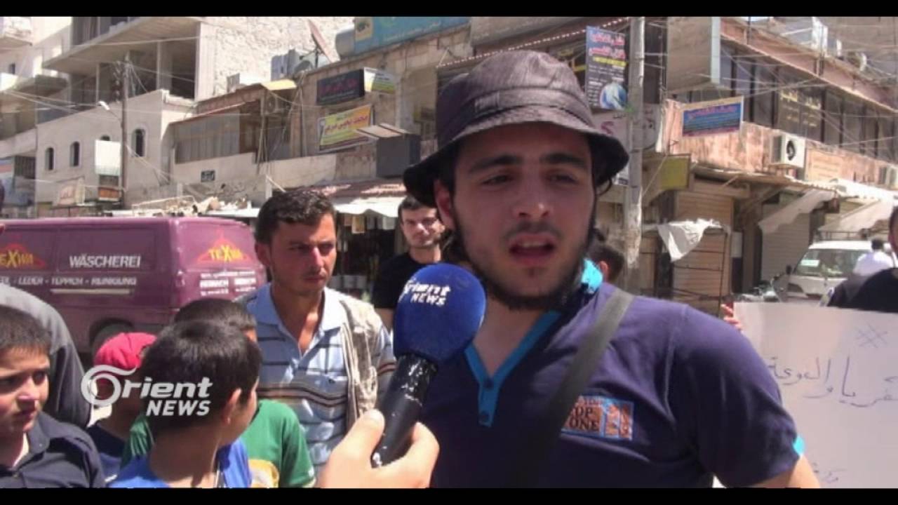 مظاهرات في الدانا تندد بالمجازر بحق المدنيين