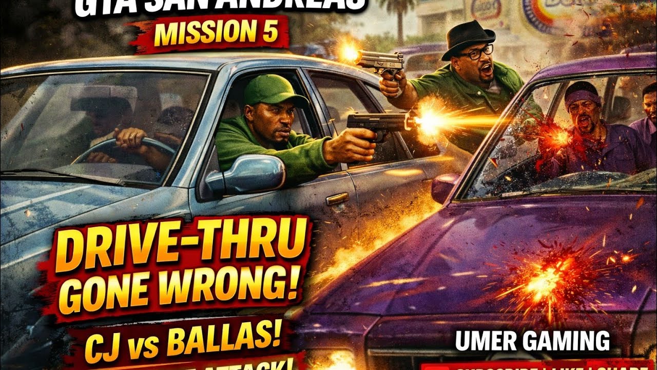 CJ & Big Smoke Drive-Thru Attack! Mission 5 Complete