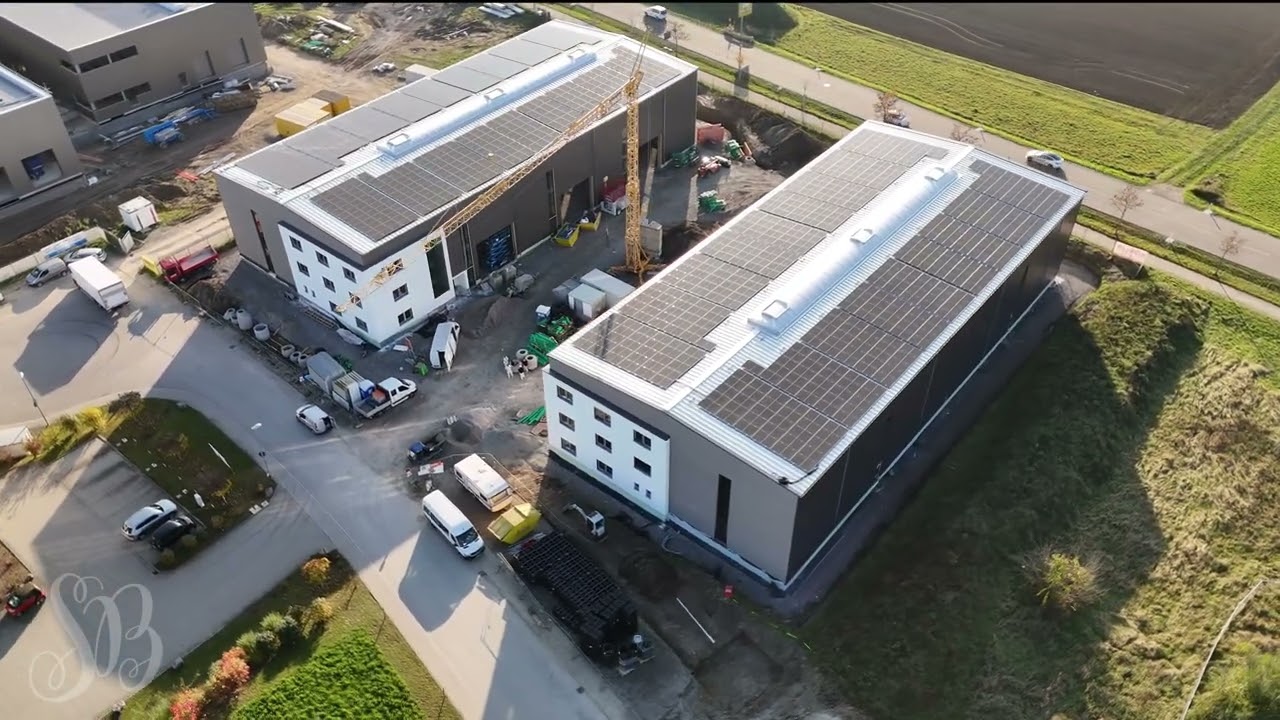 Neubau von zwei Lagerhallen mit Büro