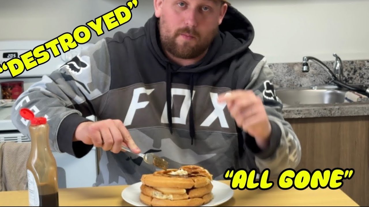 I Finished 4 Waffles… No Breaks 🧇🔥