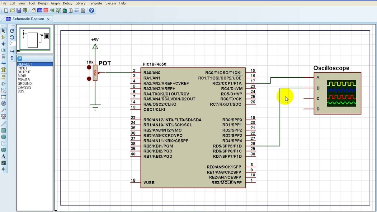 PIC18F4550 ECCP PWM half bridge mode example with CCS PIC C