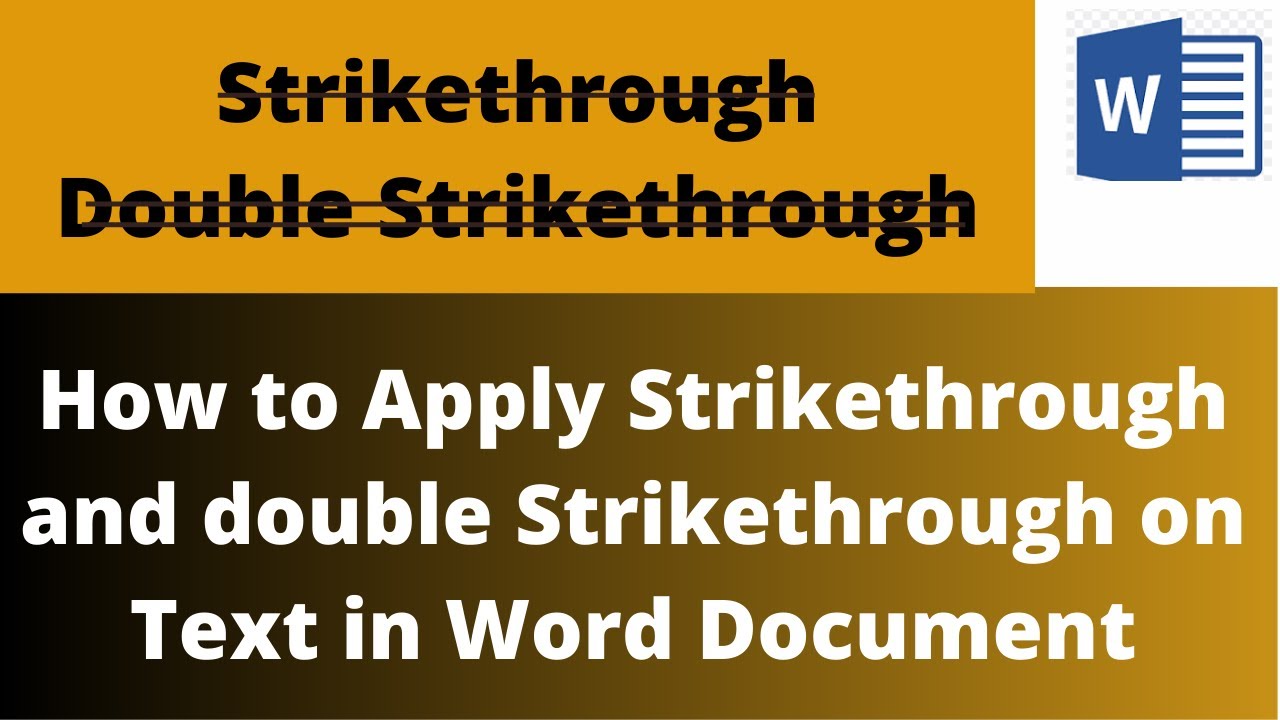 Strikethrough Double Strikethrough in Word | Shortcut Key for Strikethrough | Double Strikethrough