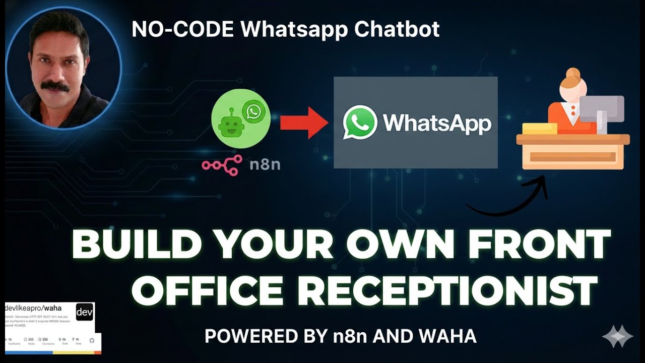 WhatsApp Chatbot - Build your own AI Receptionist(Powered by n8n and Waha)