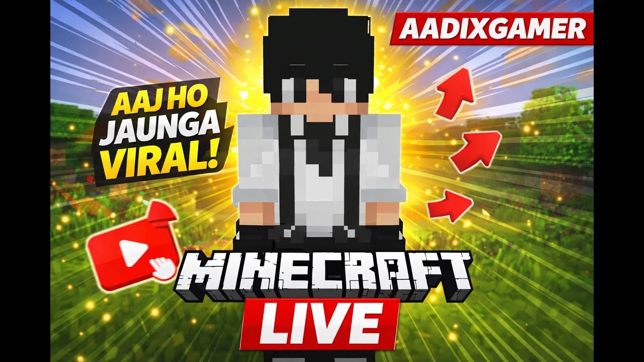 AAJ Ho Jaunga VIRAL 😱 | Minecraft Live Hindi#live #gaming (Portrait)