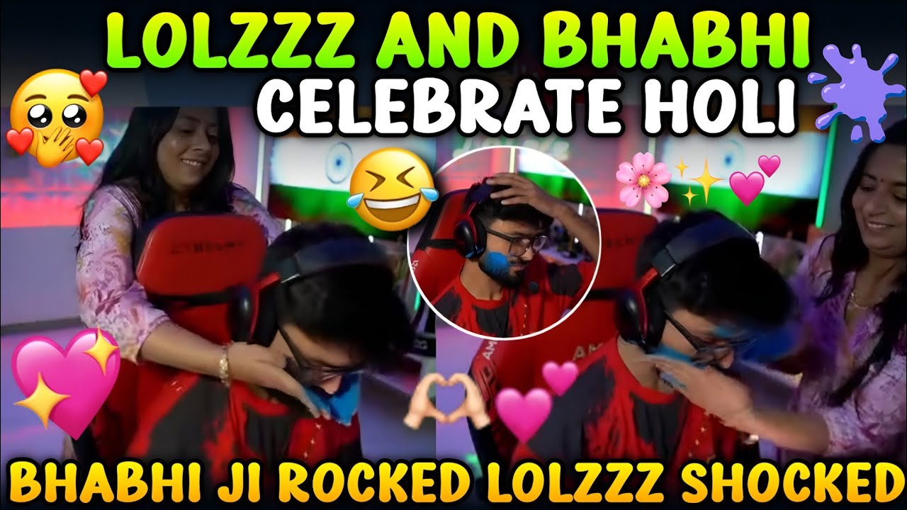 BHABHI JI ROCKED 😂 LOLZZZ SHOCKED 😳 CELEBRATE HOLI 🫟 LOLZZZ AND BHABHI JI TOGETHER 💖 | GODL 