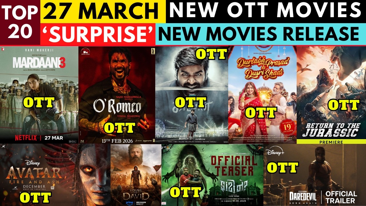 OTT Release Movies This Week I O Romeo OTT I Mardaani 3 OTT I Dhurandhar 2 OTT I New OTT Releases