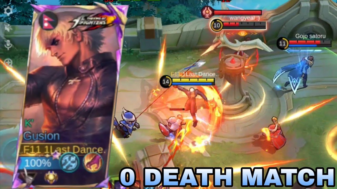 0 DEATH GAMEPLAY IN SOLO RANK / kof gusion🔥