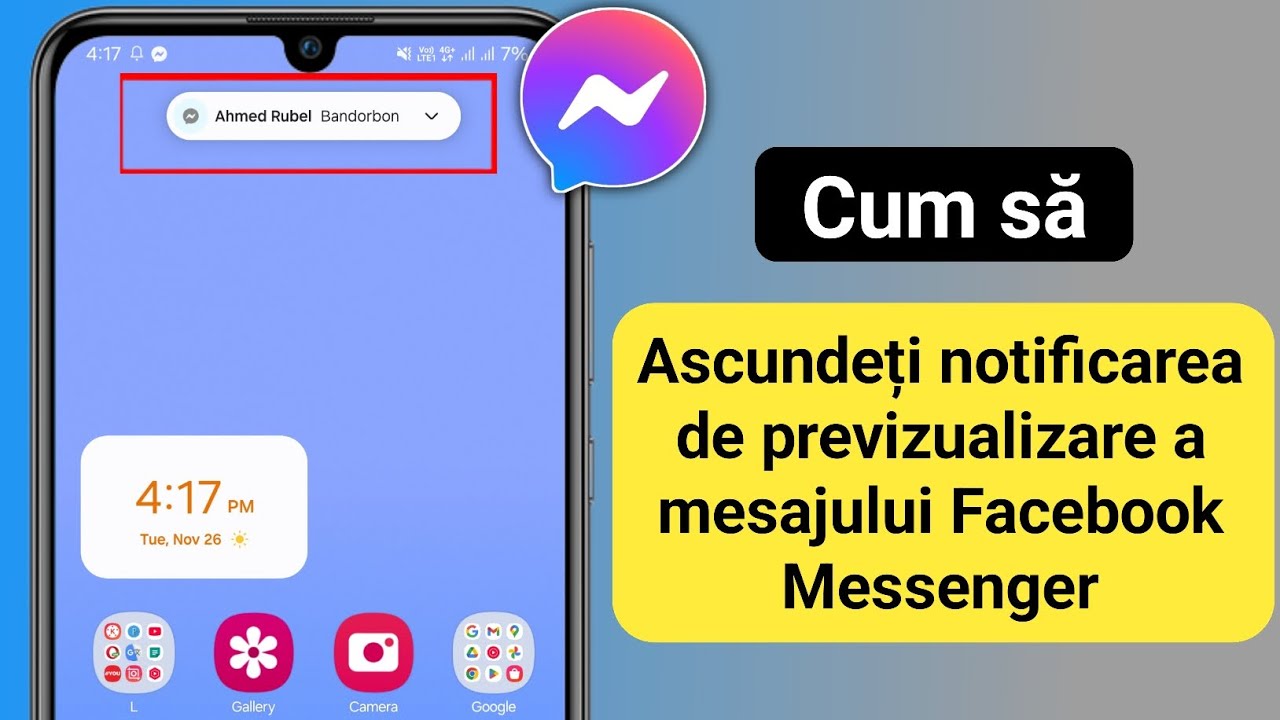Cum să ascundeți notificarea de previzualizare a mesajului Facebook Messenger (Actualizare nouă)