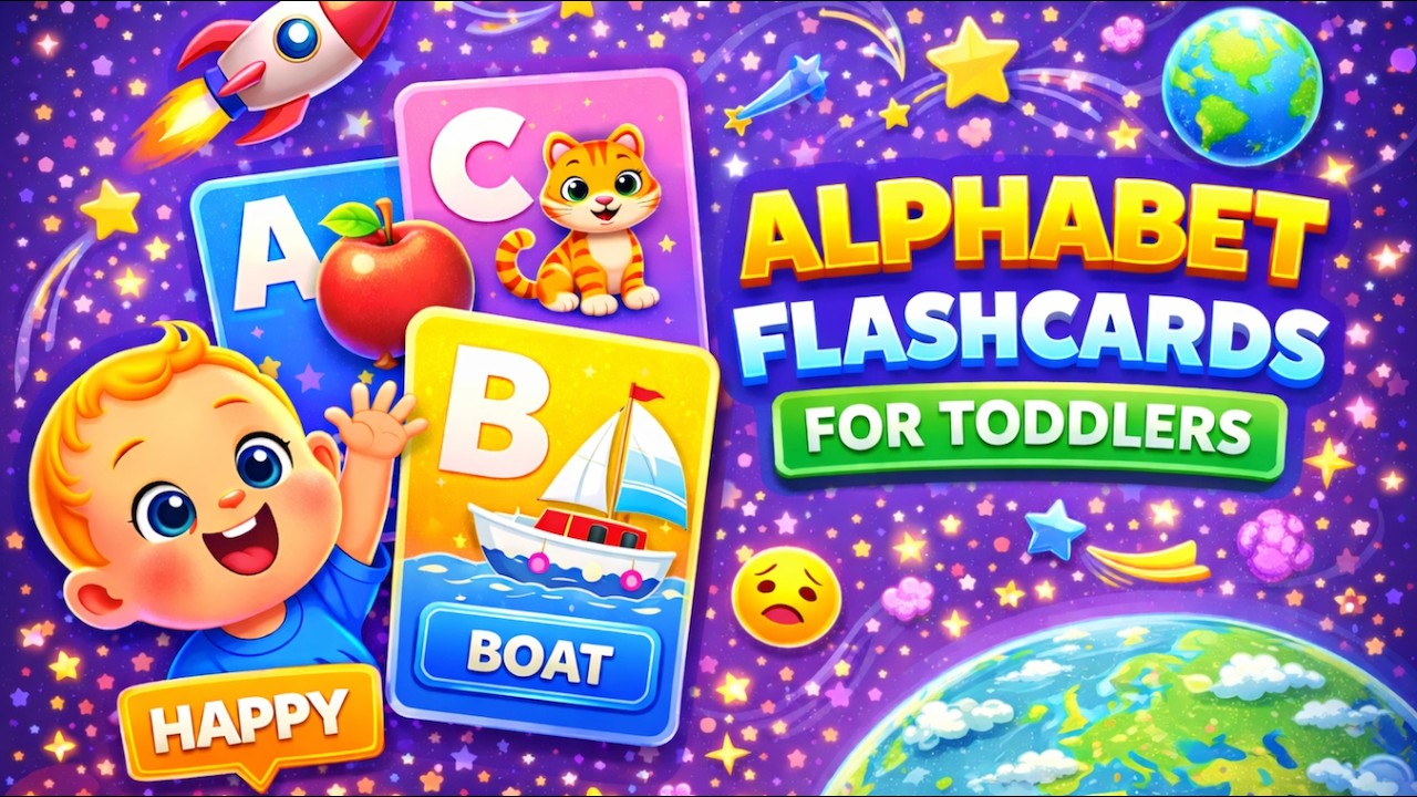 Alphabet Flashcards for Toddlers | Learn ABC Words A–Z with Baby's First Words