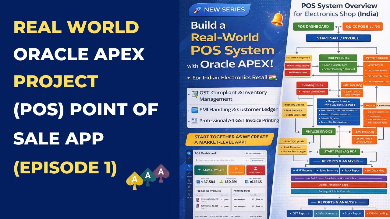 Real World Oracle APEX POS System End to End Project | Episode 1