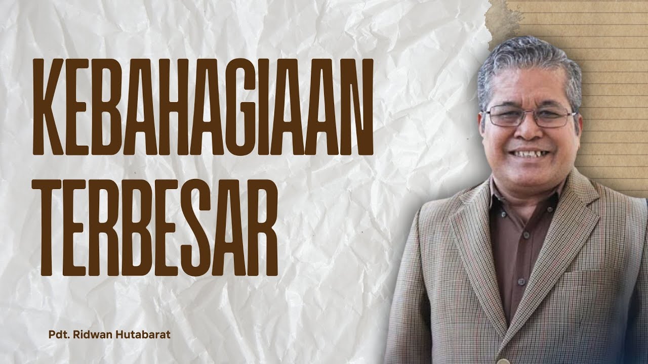 KEBAHAGIAAN TERBESAR | Pdt. Ridwan Hutabarat | Zoom Live | 09 Okt 2024