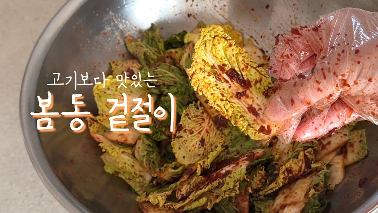 요즘 SNS에서 난리난 봄동 겉절이🥬| 10분 완성 초간단 레시피✨| Korean seasoned cabbage Geotjeori 