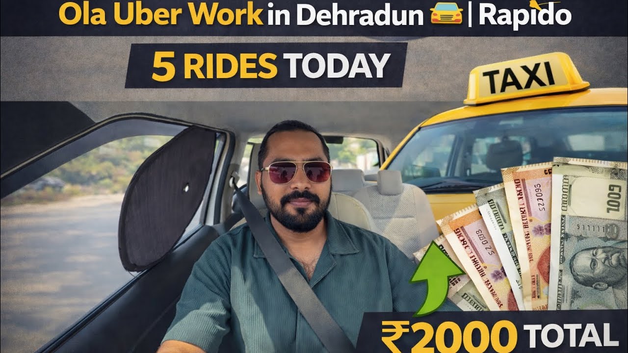 10 Hours Duty 🚖 Dehradun Taxi Vlog | Rapido + Uber Real Income