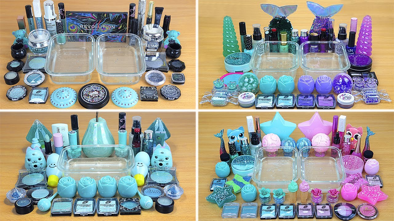4 in 1 Video MINT COLLECTION | MINT PURPLE PINK BLACK Slime | Satisfying Slime Videos 1080p