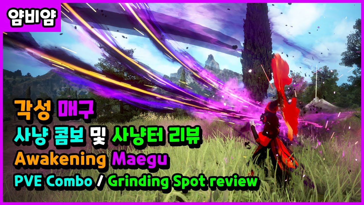 BDO) 각성매구 스킬 콤보 및 사냥터 리뷰 (폴리숲~생잠묘) / Awakening Maegu PVE Combo and Grinding spot reveiw