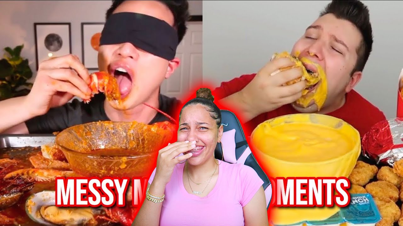 messy mukbang moments reaction