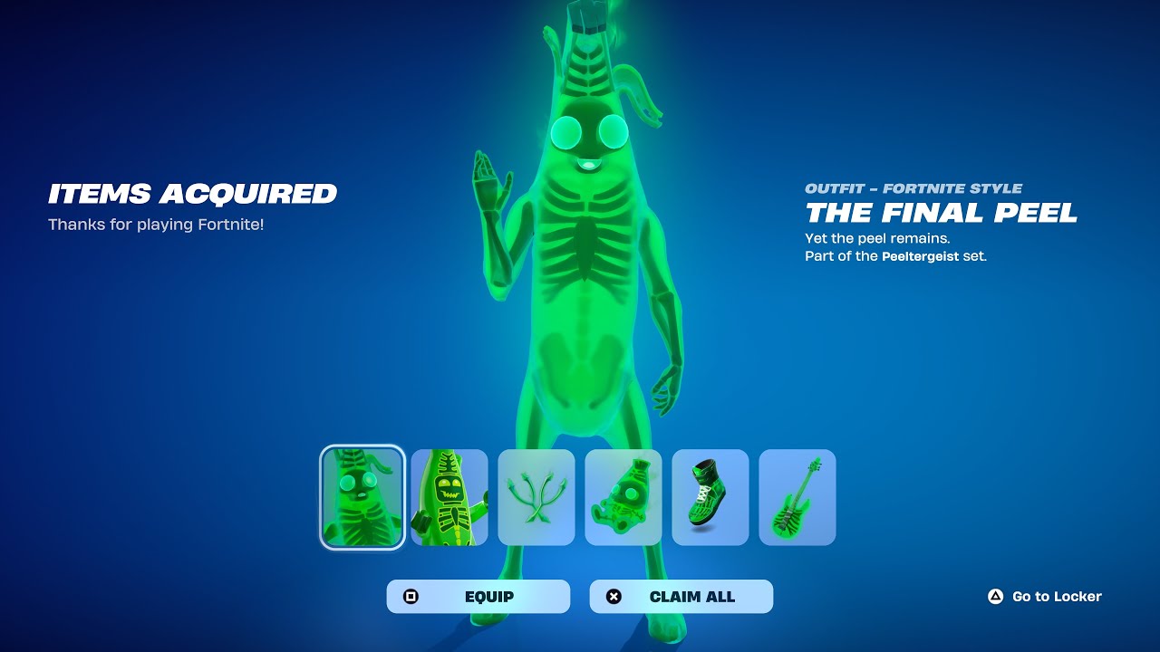 How Much V-Bucks Does The Final Peel Peely Skin Cost in Fortnite Item Shop?