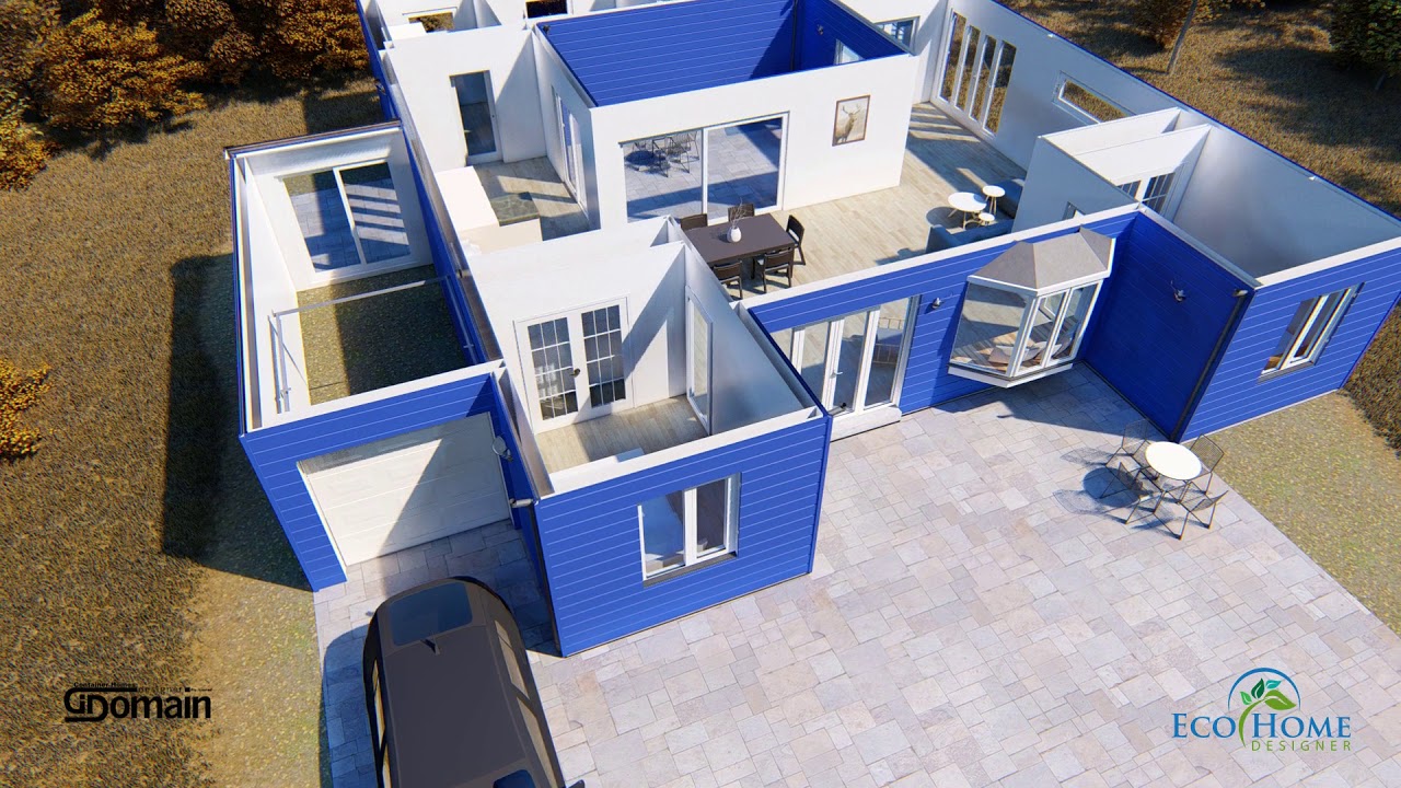 Custom Container Home With Center Courtyard