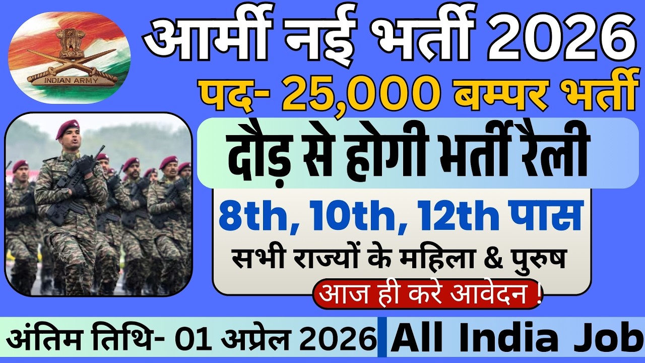 Army Bharti 2026 | Indian Army Recruitment 2026 | Agniveer Bharti New Vacancy 2026