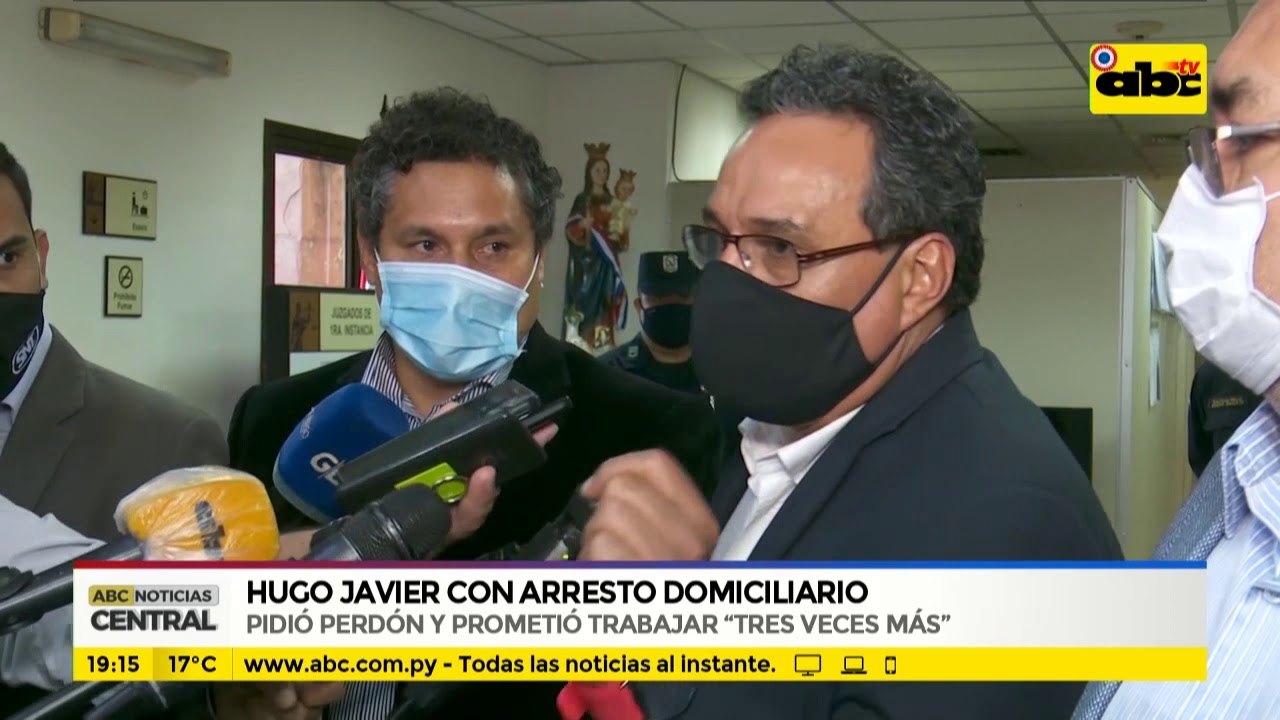 Hugo Javier con arresto domiciliario: Pide perdón y promete trabajar más