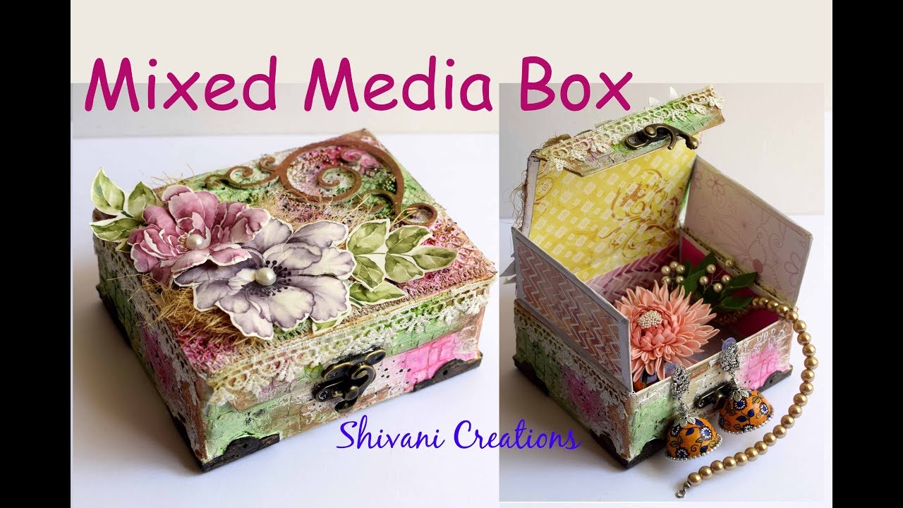 Mixed Media Box/ How to make Jewellery Box using unused Cardboard Box