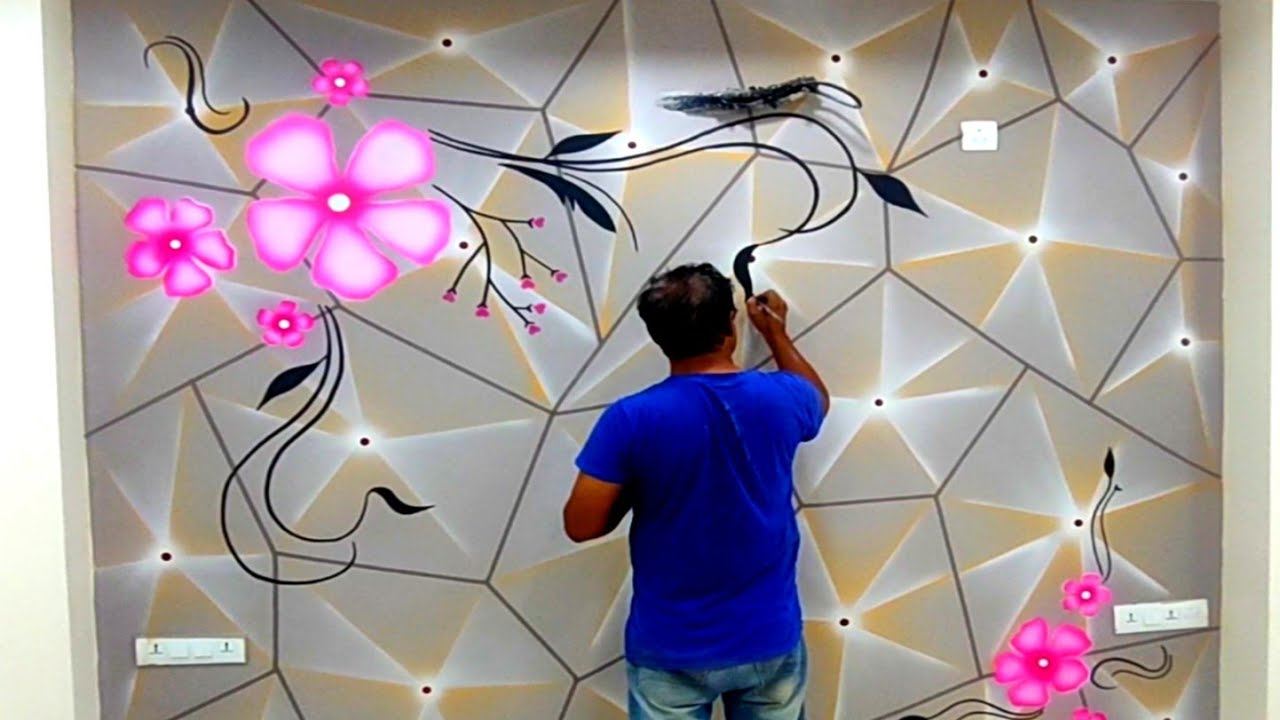 New 3D wall paint design nazim