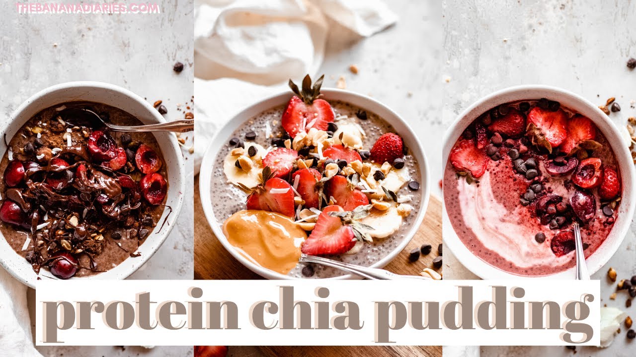 How to make CHIA PUDDING | 3 Ways, VEGAN, Protein Packed, Meal Prep Friendly