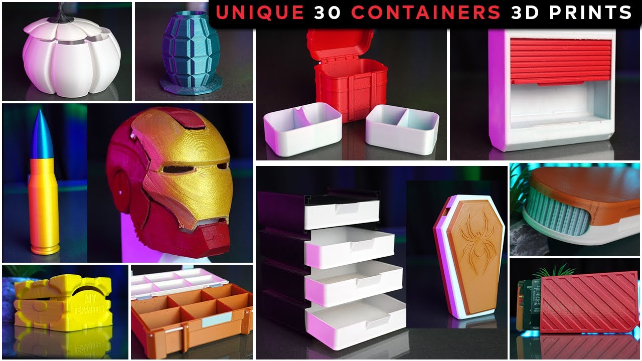 30 Most Unique 3D Printed Containers & Organizers #3dprinting