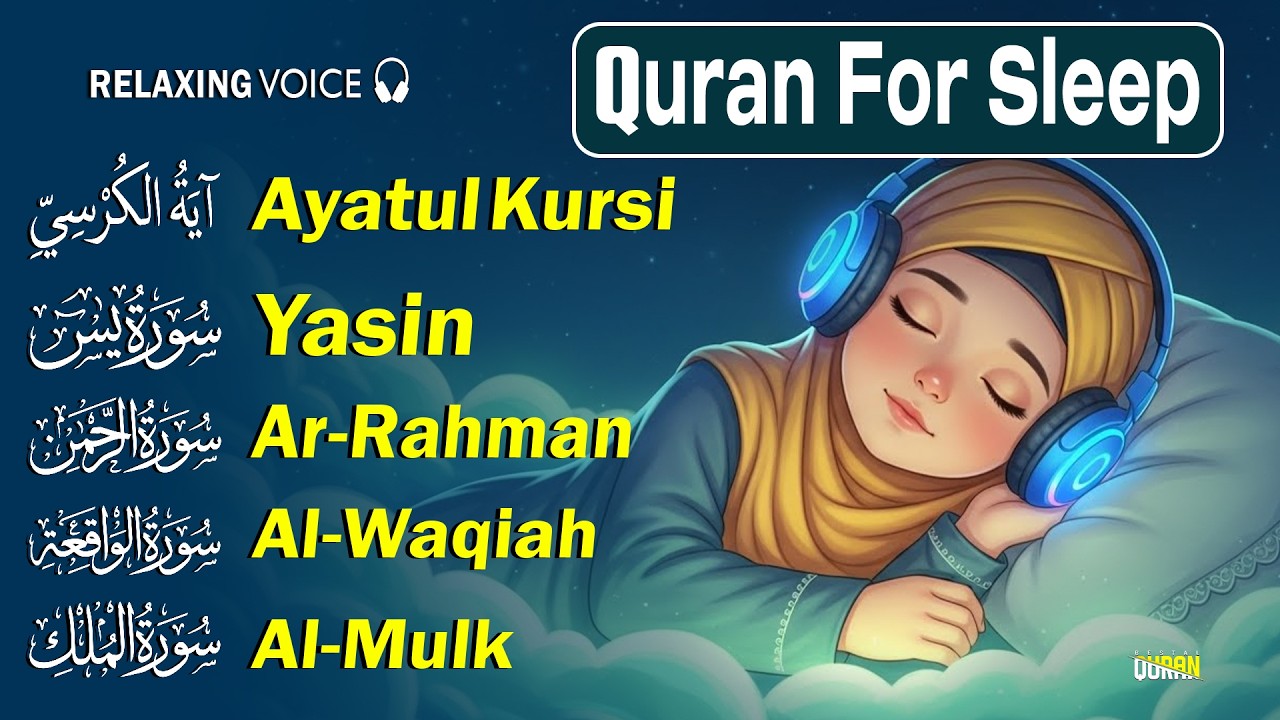 Quran For Sleep Peaceful Recitation To Calm Your Heart ।Alfatiha, AyatulKursi, AlMoeathat