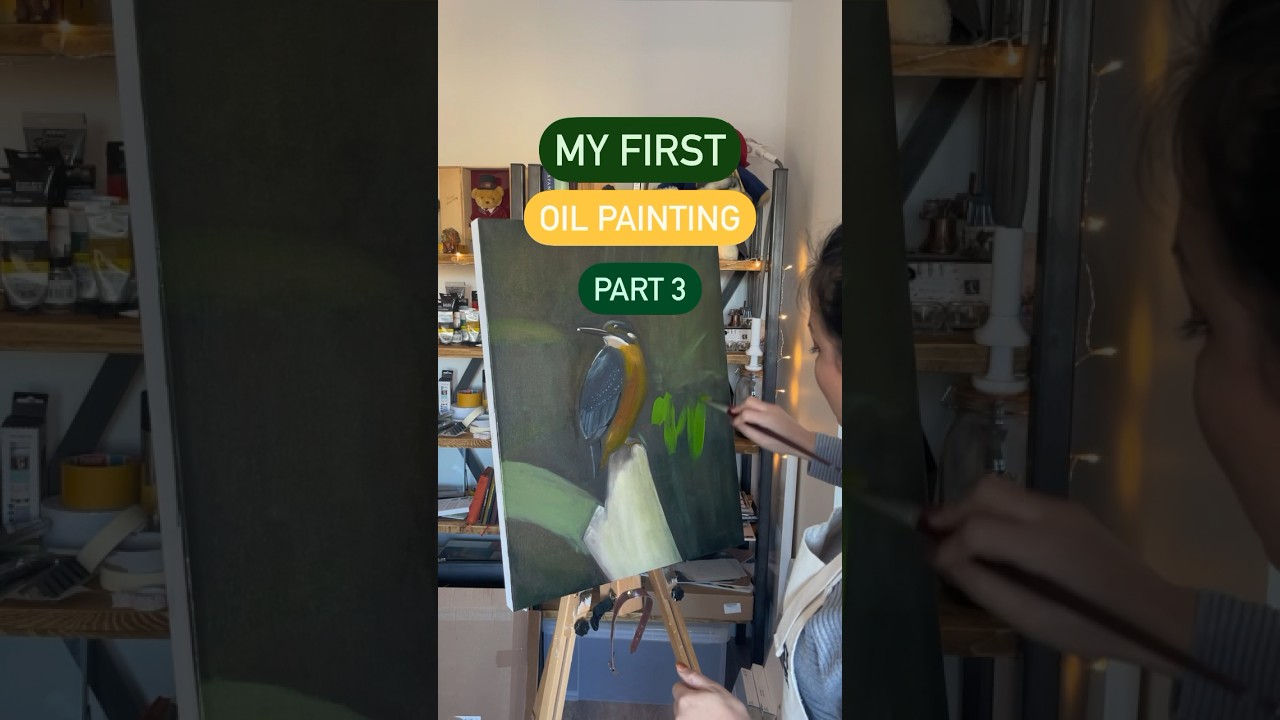 This is the last layer of my first oil painting 🖼️  