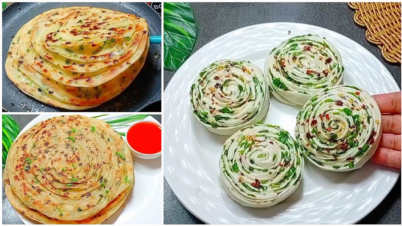 سردیوں میں پراٹھے بنانے کا میرا طریقہ مختلف ہے آپ بھی بنائیں❣️ Lachha Paratha Spring Onion Paratha