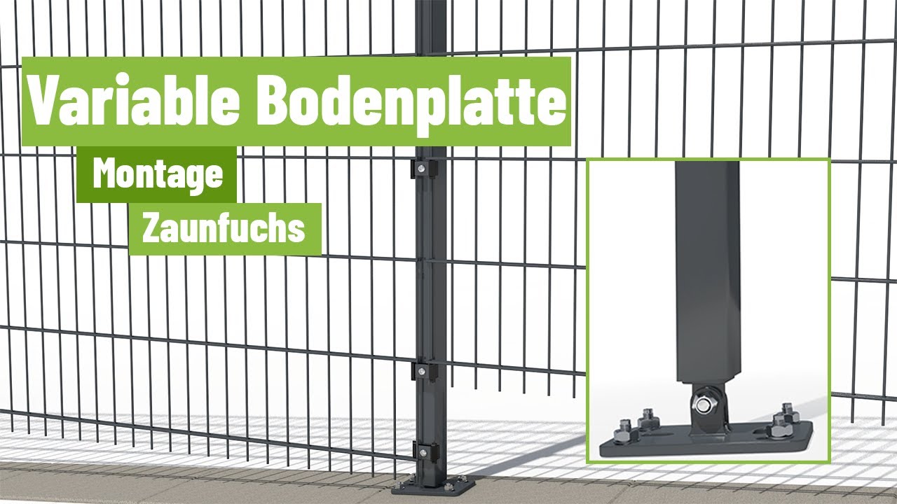 Zaunfuchs.de – Montage Variable Bodenplatte