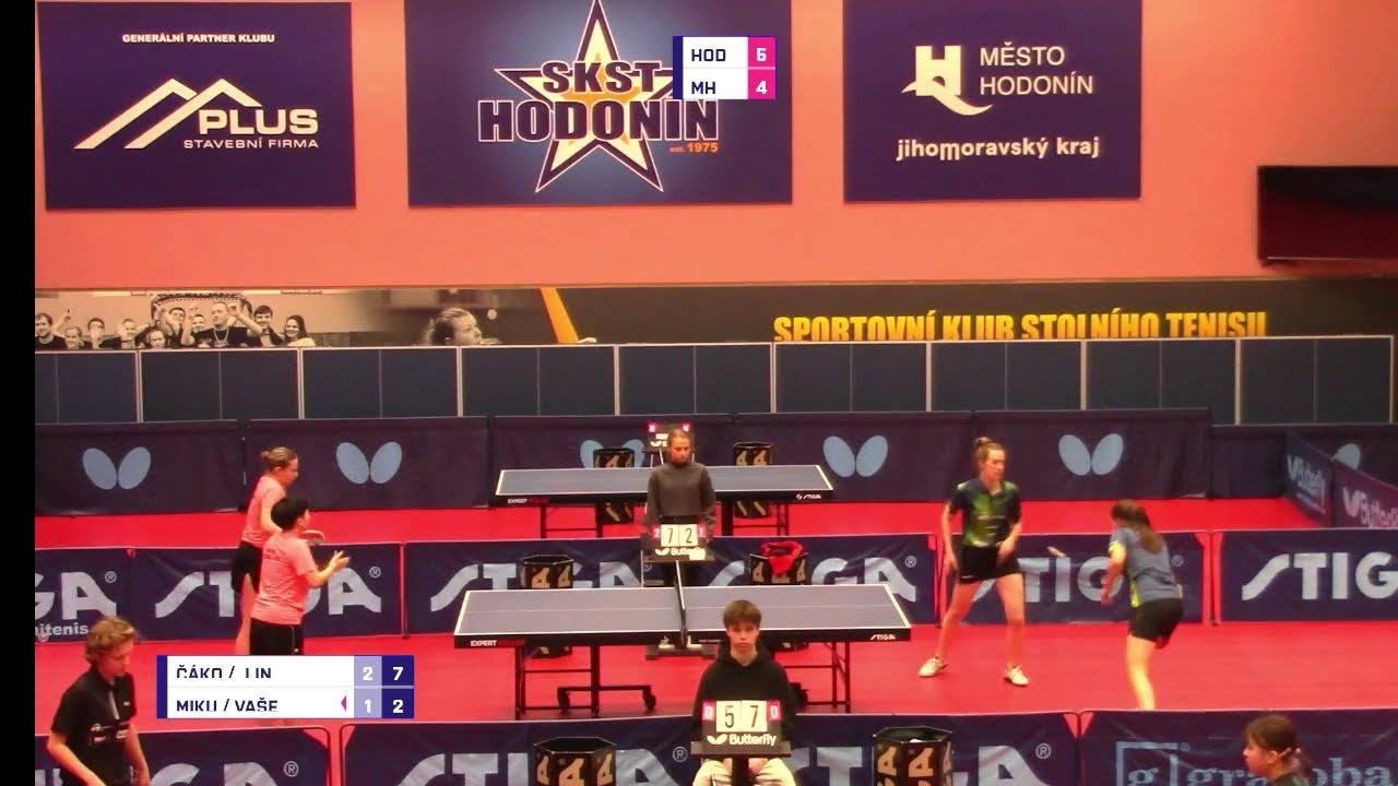 EXTRALIGA ŽEN - SKST PLUS Hodonín B vs MH Stolní tenis Ostrava