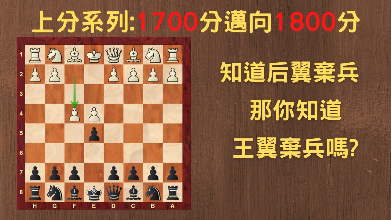 【Rey的西洋棋】知道后翼棄兵 那你知道王翼棄兵嗎?【1700分上分系列】| 国际象棋 | Chess