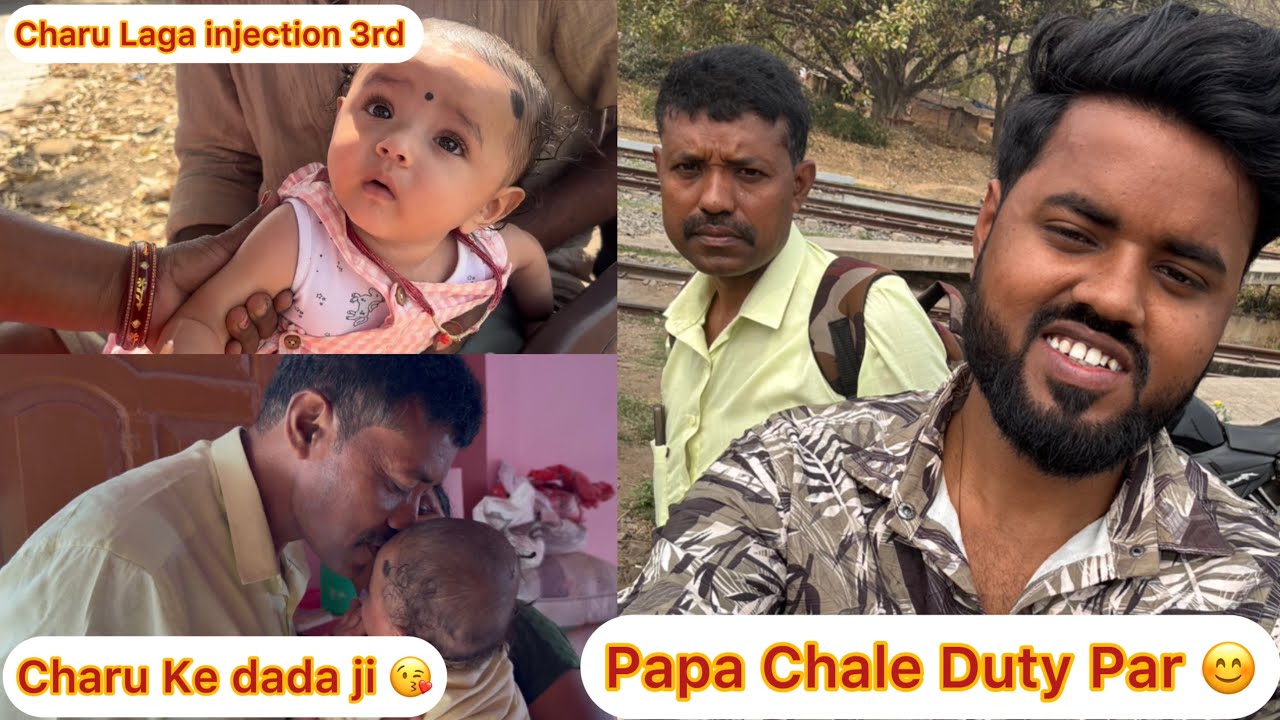 Charu Ke Dada Ja rahe hain CRPF ke Duty Par ☺️|| Charu Ko laga 3rd Injection 