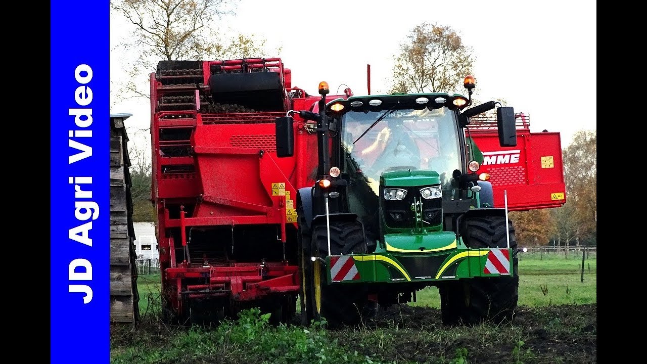 Aardappeloogst 2018 | Grimme | John Deere 1140+6105R+6130R | Versteeg | Harvesting potatoes
