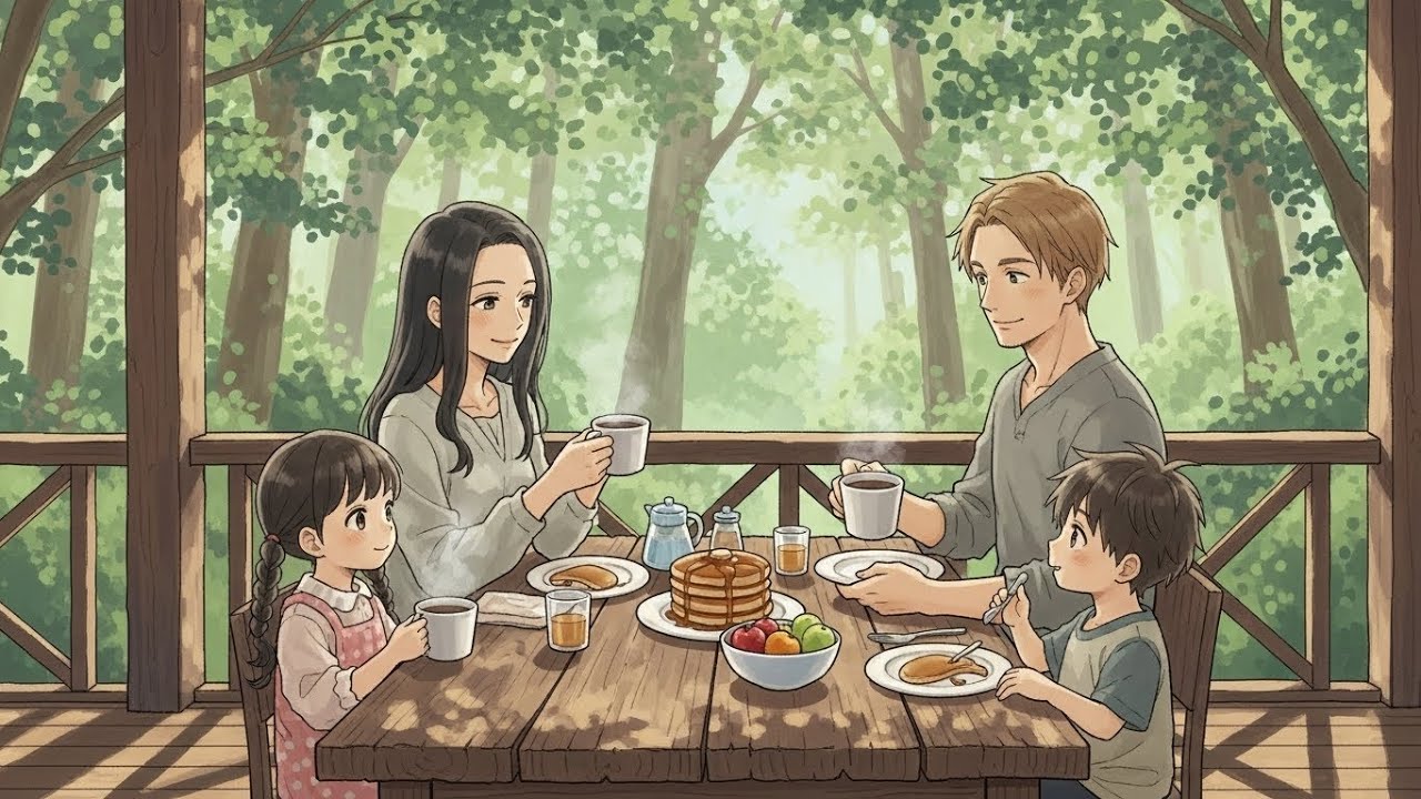 The Animation Kids 8K: Shows a small family and happiness.