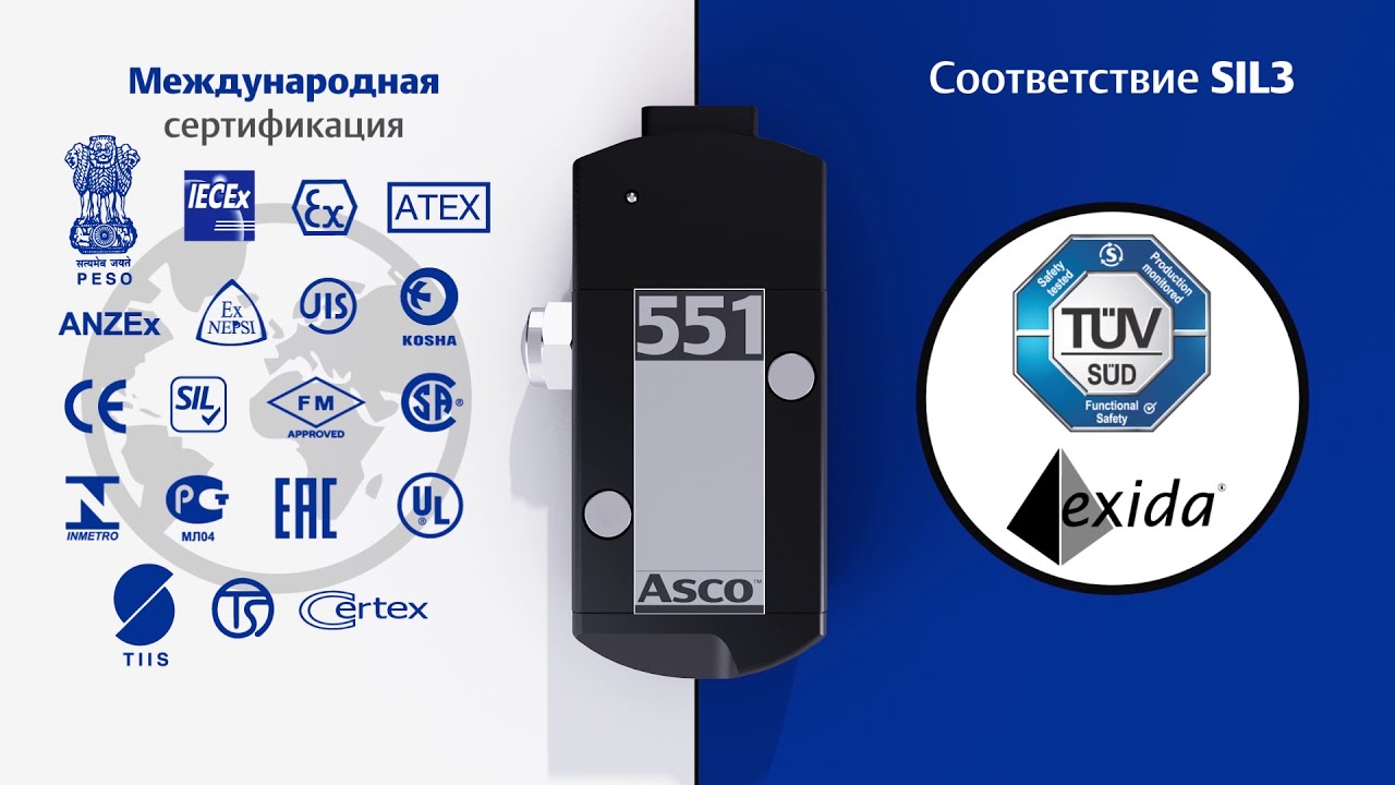 Золотниковые клапаны ASCO 551
