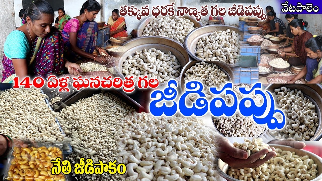 వేటపాలెం జీడిపప్పు తయారీ | Cashew Nuts Processing | vetapalem | Chirala | Food Book