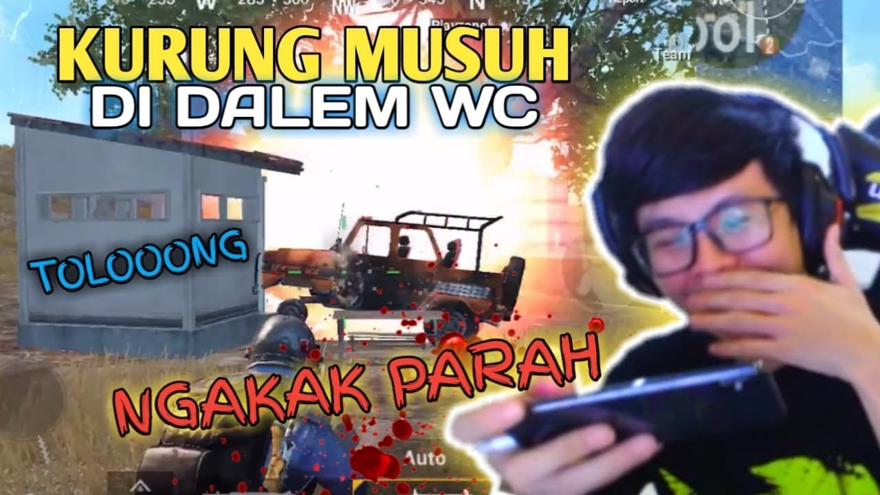 KURUNG MUSUH DI DALEM WC NGAKAK PARAH !!! - PUBG MOBILE INDONESIA