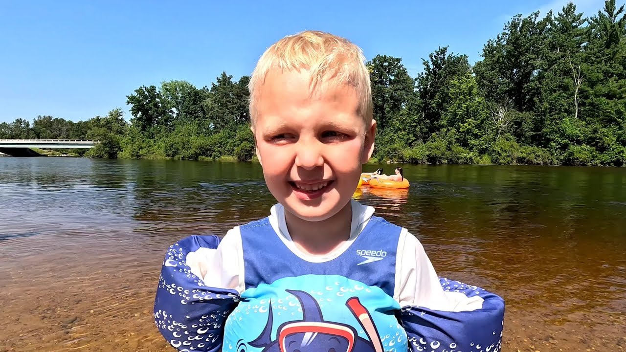 Tubing and swimming in the Ausuable River in Mio Michigan 