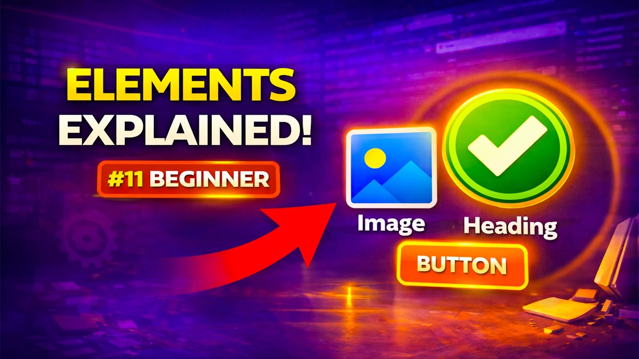 Real Heading Image & Button Elements Explained | Beginner Guide #11