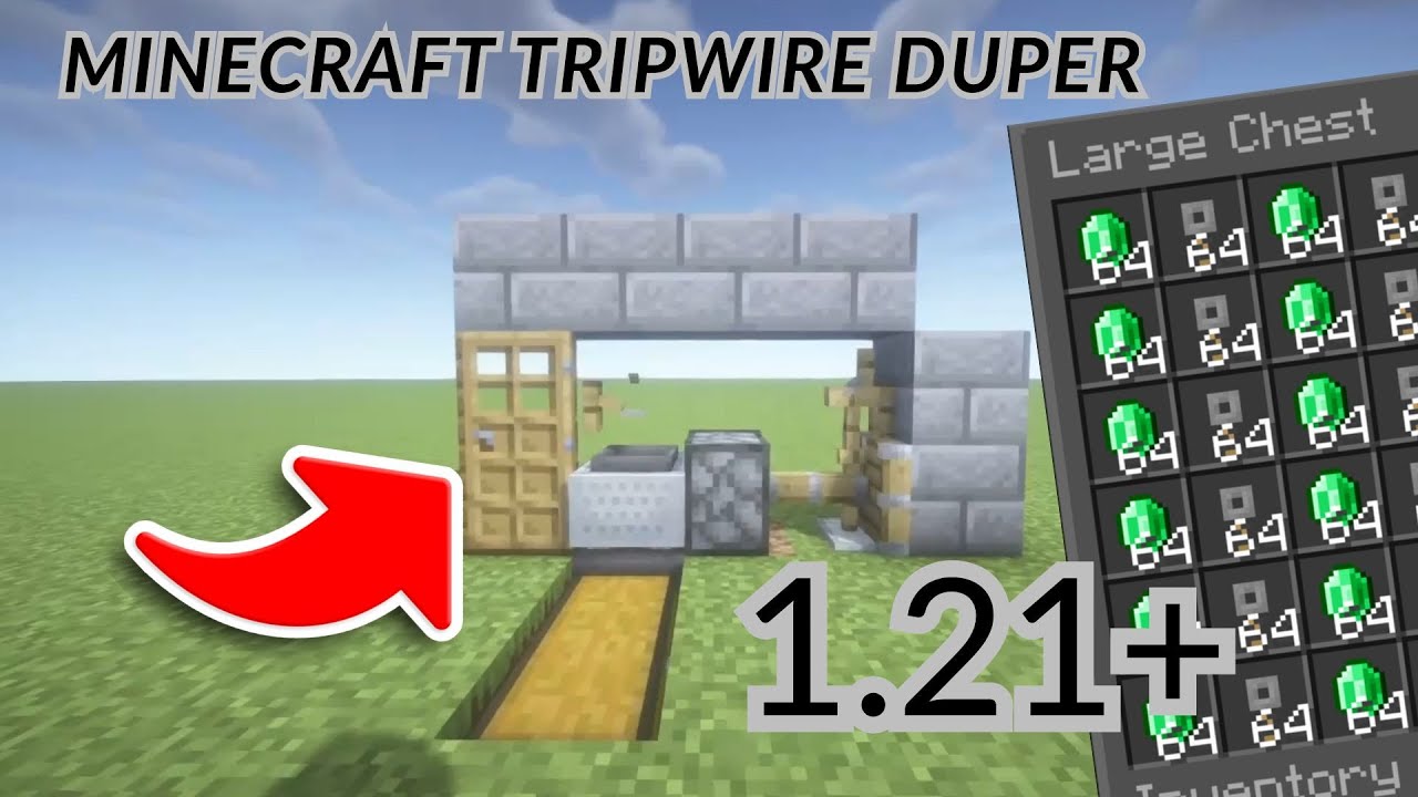 Minecraft Simple Tripwire Dupe Tutorial 1.21+