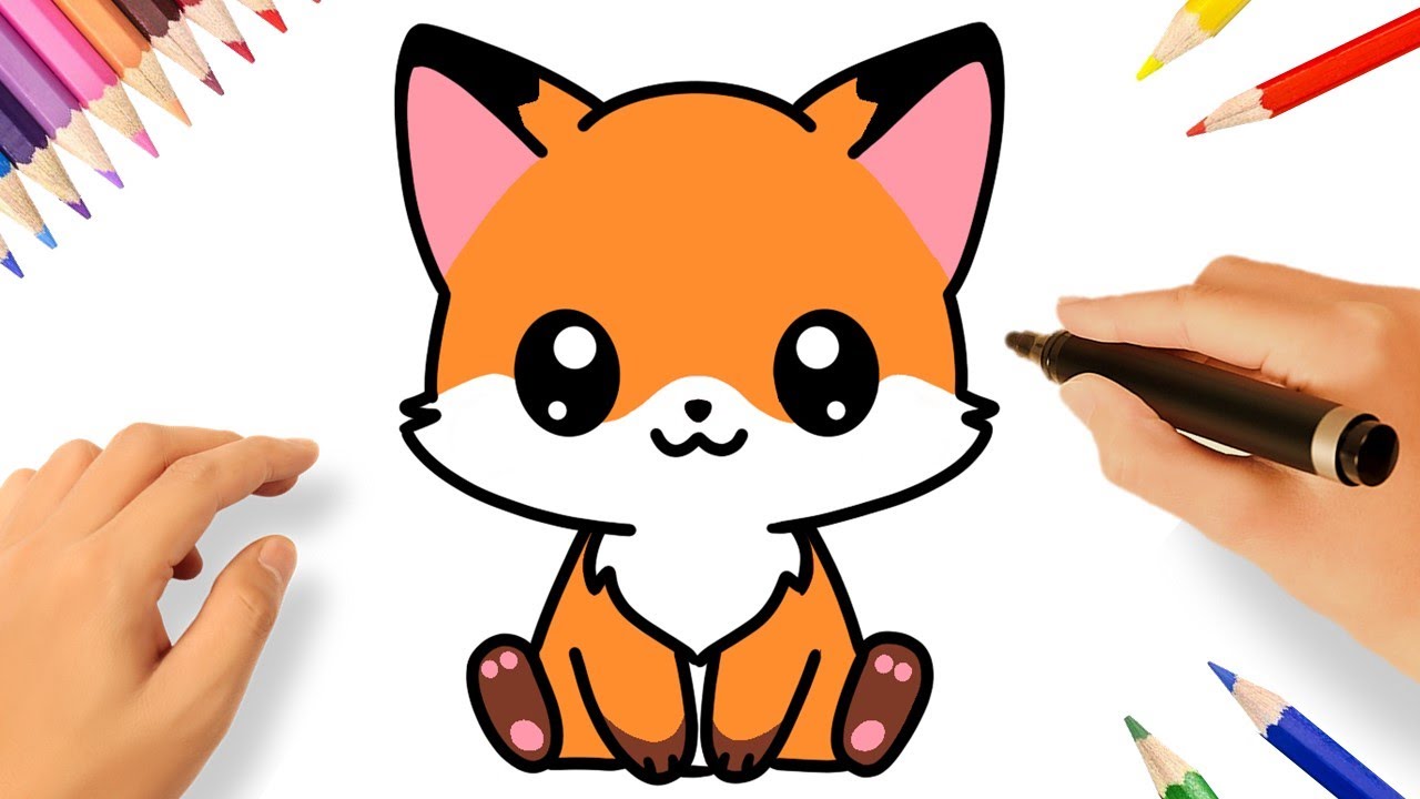 CÓMO DIBUJAR un ZORRO KAWAII FÁCIL 🦊❤️